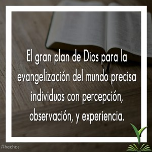 11 El gran plan de Dios para la evangelización del mundo precisa individuos con percepción, observación, y experiencia copy